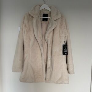 BNWT Teddy Beige Coat in Small